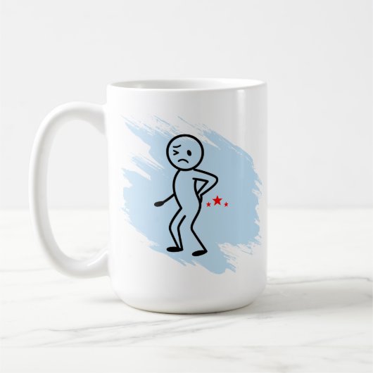 Tasse personnalisée avec humour sur les douleurs d (Gauche)