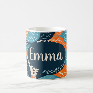 Tasse personnalisée avec imprimé guépard et abstra