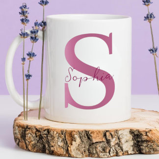 Tasse personnalisée avec initiale Cadeau de tasse 