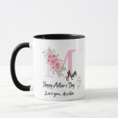 Tasse personnalisée avec initiale de maman (Gauche)