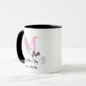 Tasse personnalisée avec initiale de maman (Devant gauche)