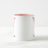 Tasse personnalisée avec initiale de nom en fleurs (Centre)
