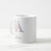 Tasse personnalisée avec initiale : dessin de lett (Devant gauche)