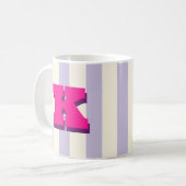 Tasse Personnalisée avec Initiale en Gras et Rayur (Devant gauche)