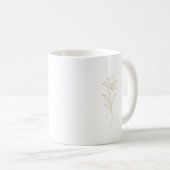 Tasse personnalisée avec initiale et lys Champagne (Devant droit)