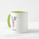 Tasse personnalisée avec initiale | Vache rose let (Devant gauche)