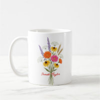 Tasse personnalisée avec la marguerite, fleur de n