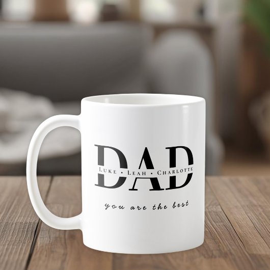 Tasse personnalisée avec le nom du PÈRE moderne