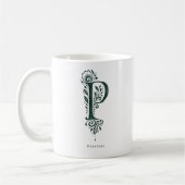 Tasse personnalisée avec linogravure botanique Let (Gauche)