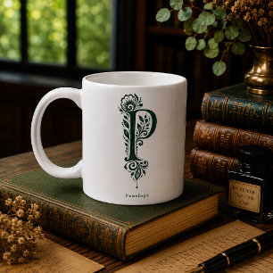 Tasse personnalisée avec linogravure botanique Let