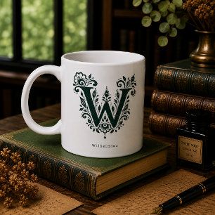 Tasse personnalisée avec linogravure de la lettre