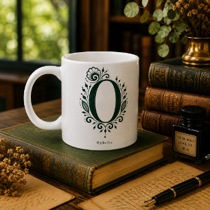 Tasse personnalisée avec linogravure de la lettre