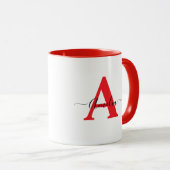 Tasse personnalisée avec monogramme (Devant droit)
