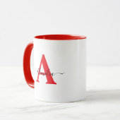 Tasse personnalisée avec monogramme (Devant gauche)