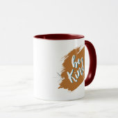 Tasse personnalisée avec monogramme initial et nom (Devant droit)