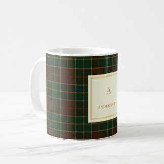 Tasse personnalisée avec motif carreau élégant et