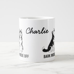 Tasse personnalisée avec motif Husky en mode aboie