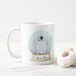 Tasse personnalisée avec nom et boule à neige de p