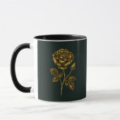 Tasse personnalisée avec nom et fleur de naissance (Gauche)