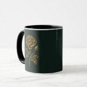 Tasse personnalisée avec nom et fleur de naissance (Devant gauche)