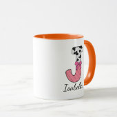 Tasse personnalisée avec nom et initiale | Vache r (Devant droit)
