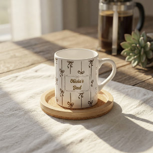 Tasse personnalisée avec nom et rayure en forme d'