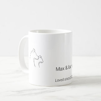 Tasse personnalisée avec nom personnalisé et dessi