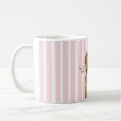 Tasse personnalisée avec photo de chien et fleurs (Gauche)