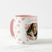 Tasse personnalisée avec photo et nom de chat | Ca (Devant gauche)
