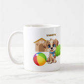 Tasse personnalisée avec un chiot (Gauche)