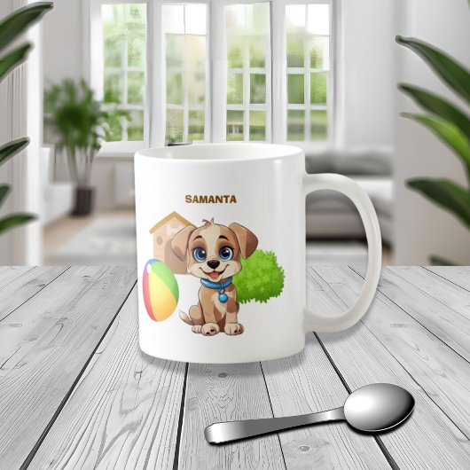 Tasse personnalisée avec un chiot