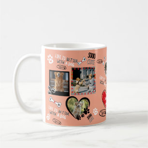 Tasse personnalisée avec visage de chien, photo de