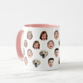 Tasse personnalisée avec visage de famille mignon (Devant gauche)