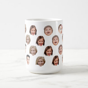Tasse personnalisée avec visage de famille mignon
