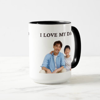 Tasse personnalisée avec visage de famille mignon