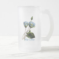 Tasse personnalisée bleue de Lotus
