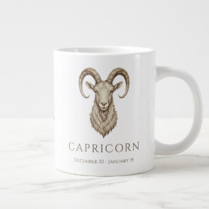 Tasse Personnalisée Capricorne avec Nom et Date de