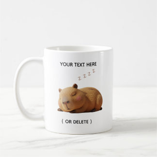 Tasse personnalisée Capybara mignon endormi