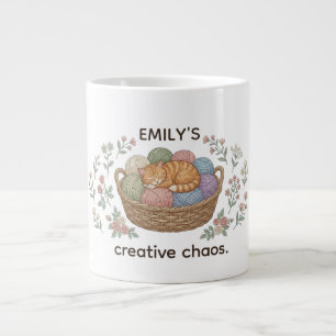 Tasse personnalisée Chat Chaos Créatif
