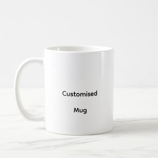 Tasse personnalisée classique, 11 oz (Gauche)