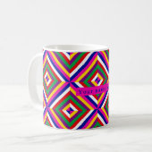 Tasse personnalisée Cosmos-infinie - Bleu/Magenta (Devant gauche)