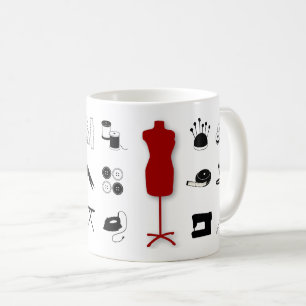 Tasse personnalisée "Coudre juste" pour artistes