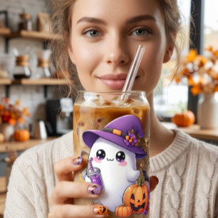 Tasse personnalisée Crâne et Fantôme Café Glacé Es