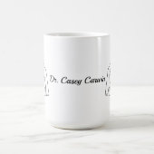 Tasse personnalisée de blouse de docteur | Contour (Centre)