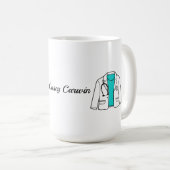 Tasse personnalisée de blouse de docteur | Contour (Devant droit)