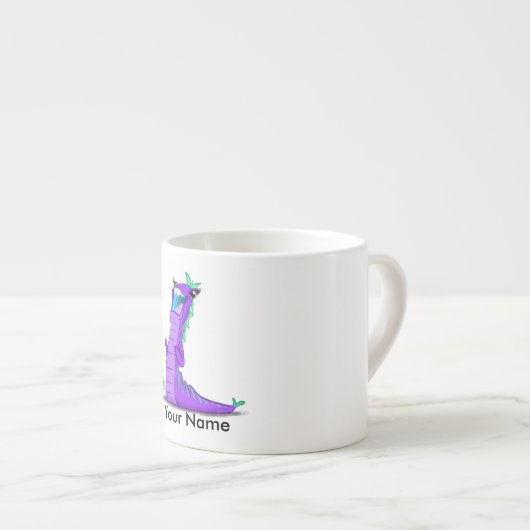 Tasse personnalisée de café express avec "L" (Devant droit)