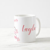 tasse personnalisée de fleur de ressort (Devant droit)