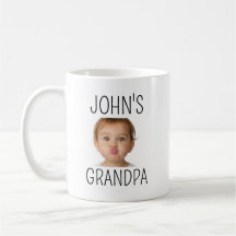 Tasse personnalisée de grand-père avec photo drôle