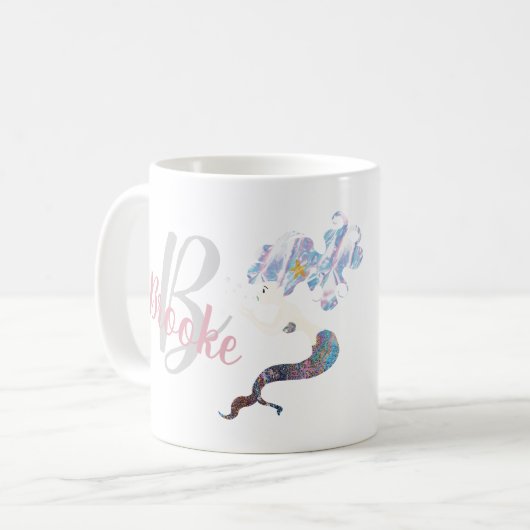 Tasse personnalisée de jolie sirène (Devant gauche)