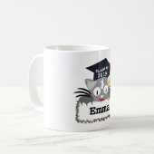 Tasse personnalisée de Kitty d'obtention du (Devant gauche)